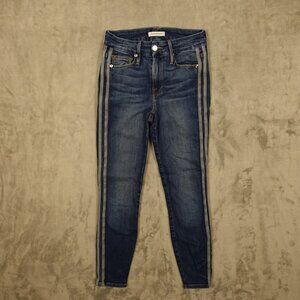Good American jeans Good Legs skinny women's 00/24 blue stripes stretch mid rise